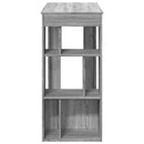 vidaXL szürke sonoma szerelt fa bárasztal tárolókkal 102x50x103,5 cm