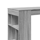 vidaXL szürke sonoma szerelt fa bárasztal tárolókkal 102x50x103,5 cm