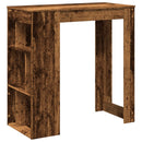 vidaXL antik fa színű szerelt fa bárasztal tárolókkal 102x50x103,5 cm