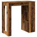 vidaXL antik fa színű szerelt fa bárasztal tárolókkal 102x50x103,5 cm