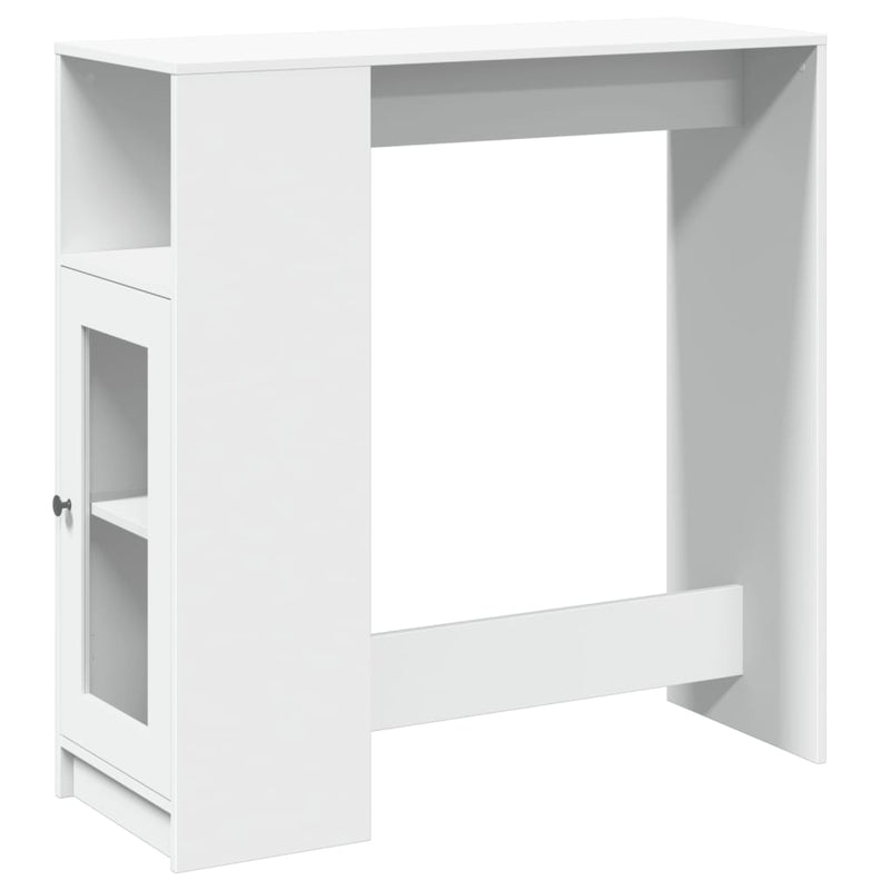 vidaXL fehér szerelt fa tárolórekeszes bárasztal 101 x 40 x 103,5 cm
