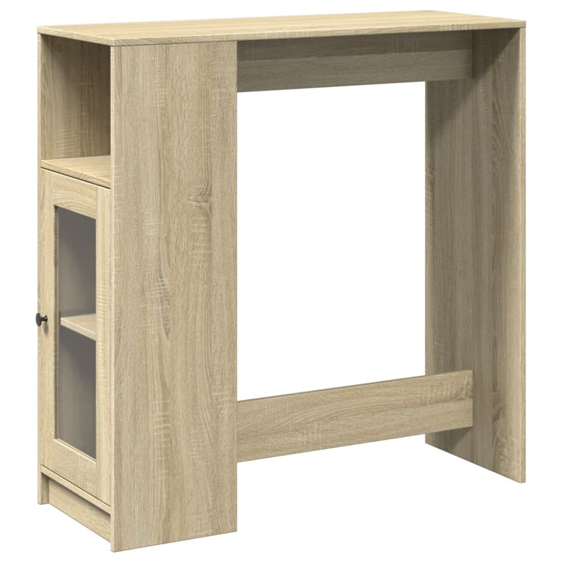 vidaXL sonoma tölgy szerelt fa bárasztal tárolókkal 101x40x103,5 cm