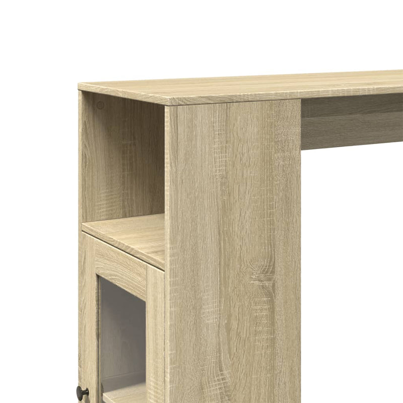 vidaXL sonoma tölgy szerelt fa bárasztal tárolókkal 101x40x103,5 cm