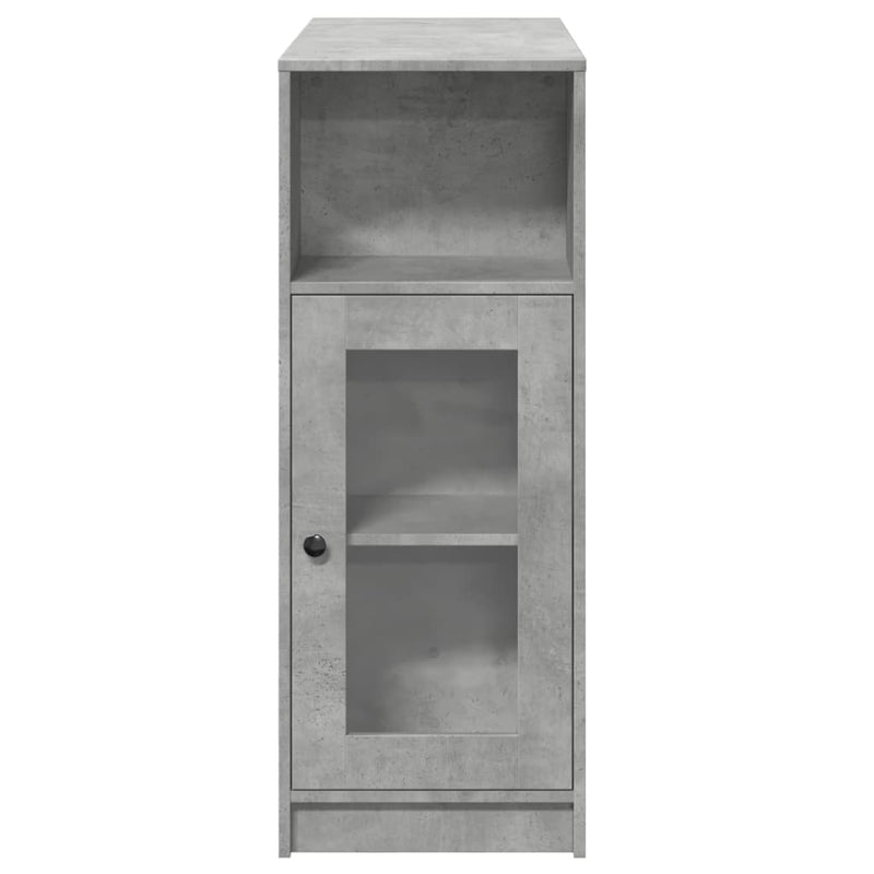 vidaXL betonszürke szerelt fa tárolórekeszes bárasztal 101x40x103,5 cm