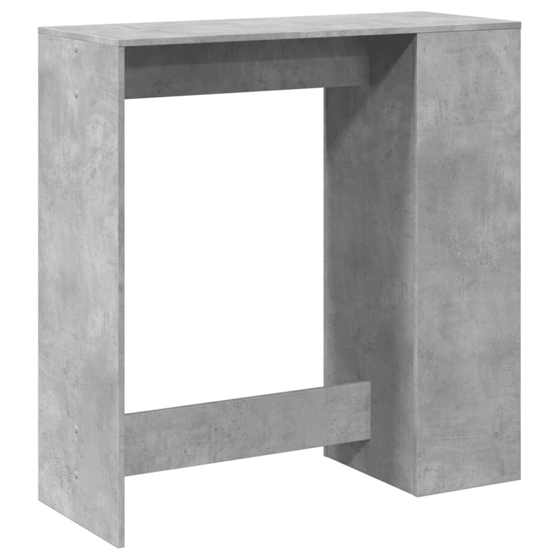 vidaXL betonszürke szerelt fa tárolórekeszes bárasztal 101x40x103,5 cm