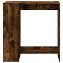 vidaXL füstös tölgy szerelt fa bárasztal tárolókkal 101x40x103,5 cm