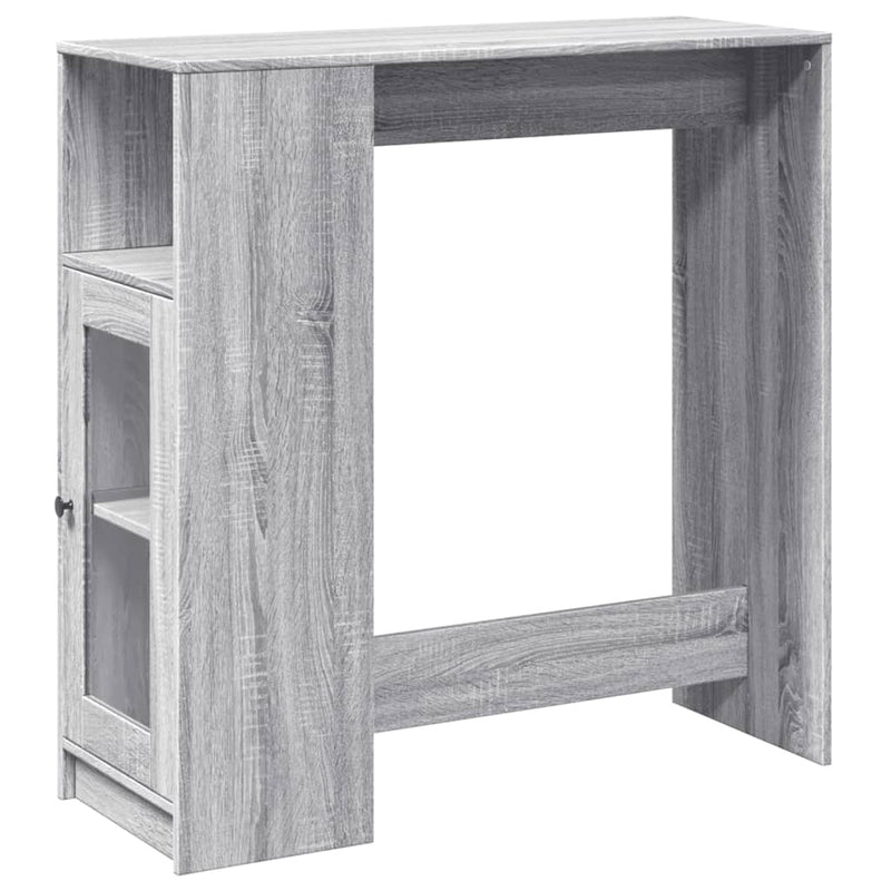 vidaXL szürke sonoma szerelt fa bárasztal tárolókkal 101x40x103,5 cm