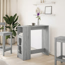 vidaXL szürke sonoma szerelt fa bárasztal tárolókkal 101x40x103,5 cm