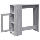 vidaXL szürke sonoma szerelt fa bárasztal tárolókkal 101x40x103,5 cm