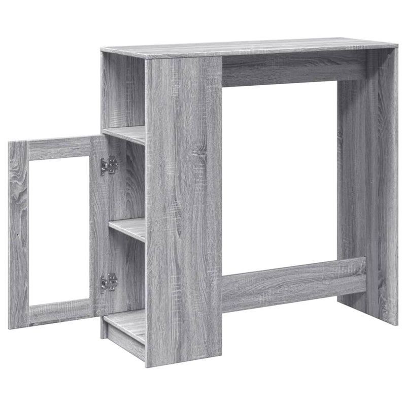 vidaXL szürke sonoma szerelt fa bárasztal tárolókkal 101x40x103,5 cm