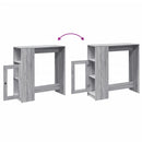 vidaXL szürke sonoma szerelt fa bárasztal tárolókkal 101x40x103,5 cm