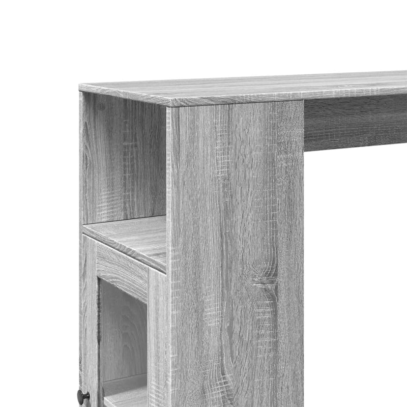 vidaXL szürke sonoma szerelt fa bárasztal tárolókkal 101x40x103,5 cm