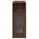 vidaXL barna tölgy szerelt fa tárolórekeszes bárasztal 101x40x103,5 cm