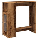 vidaXL antik fa színű szerelt fa bárasztal tárolókkal 101x40x103,5 cm