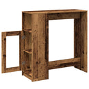 vidaXL antik fa színű szerelt fa bárasztal tárolókkal 101x40x103,5 cm