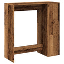 vidaXL antik fa színű szerelt fa bárasztal tárolókkal 101x40x103,5 cm