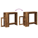vidaXL antik fa színű szerelt fa bárasztal tárolókkal 101x40x103,5 cm