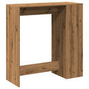 vidaXL kézműves tölgy szerelt fa bárasztal tárolókkal 101x40x103,5 cm