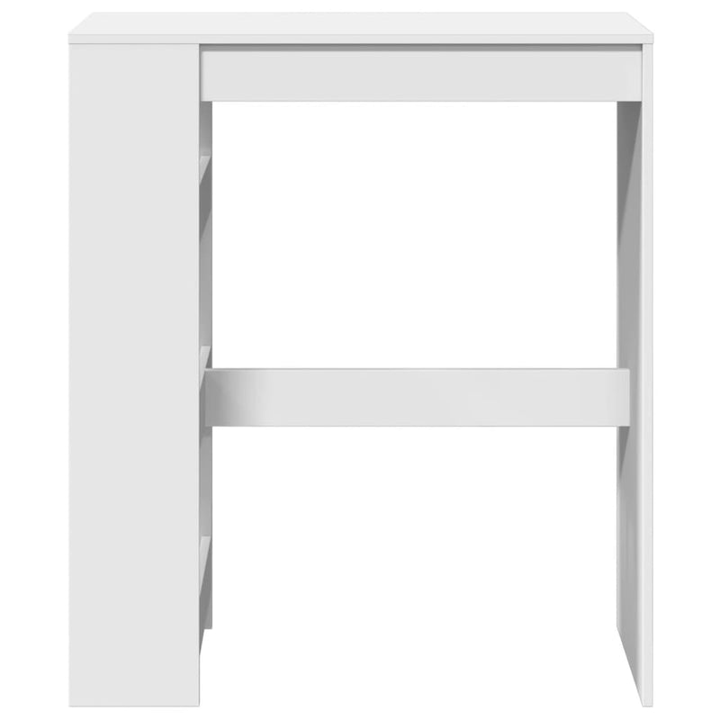 vidaXL fehér szerelt fa tárolórekeszes bárasztal 90 x 40 x 103,5 cm