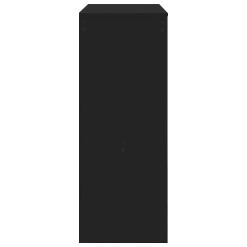 vidaXL fekete szerelt fa tárolórekeszes bárasztal 90 x 40 x 103,5 cm