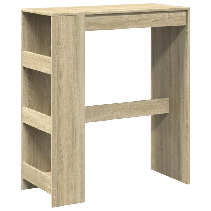 vidaXL sonoma tölgy szerelt fa bárasztal tárolókkal 90 x 40 x 103,5 cm