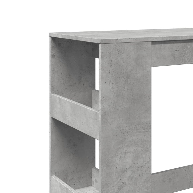 vidaXL betonszürke szerelt fa tárolórekeszes bárasztal 90x40x103,5 cm