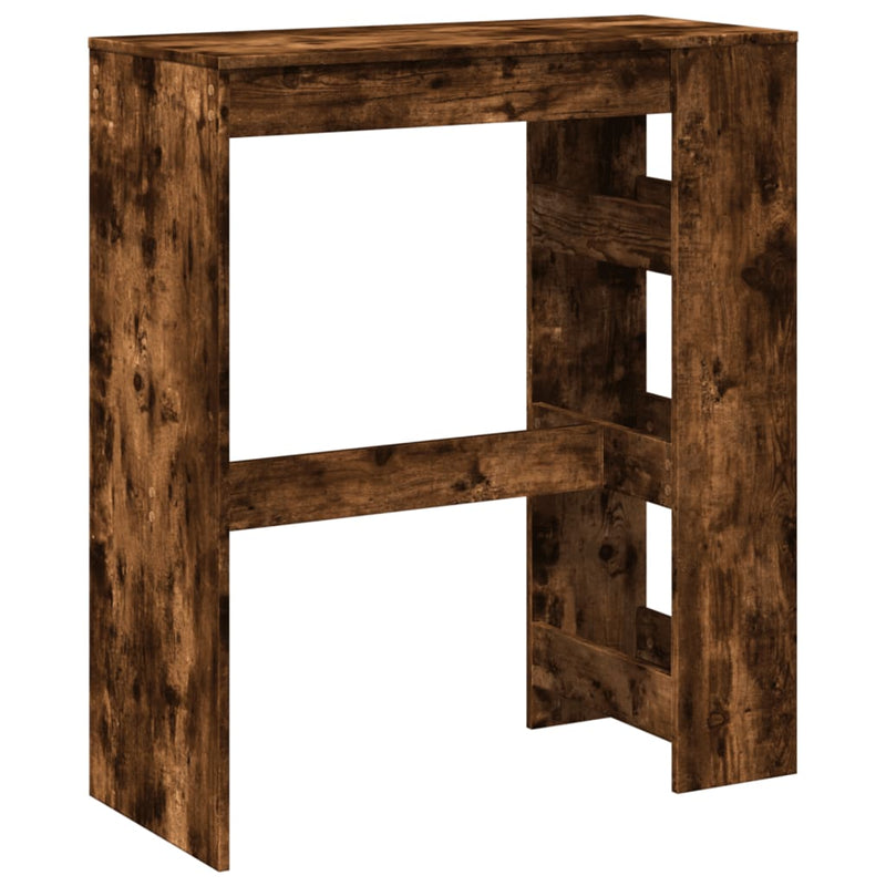 vidaXL füstös tölgy szerelt fa bárasztal tárolókkal 90 x 40 x 103,5 cm