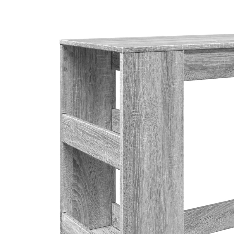 vidaXL szürke sonoma szerelt fa bárasztal tárolókkal 90x40x103,5 cm