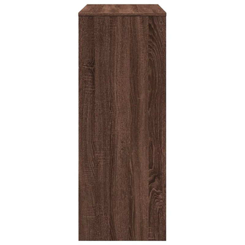 vidaXL barna tölgy szerelt fa tárolórekeszes bárasztal 90x40x103,5 cm