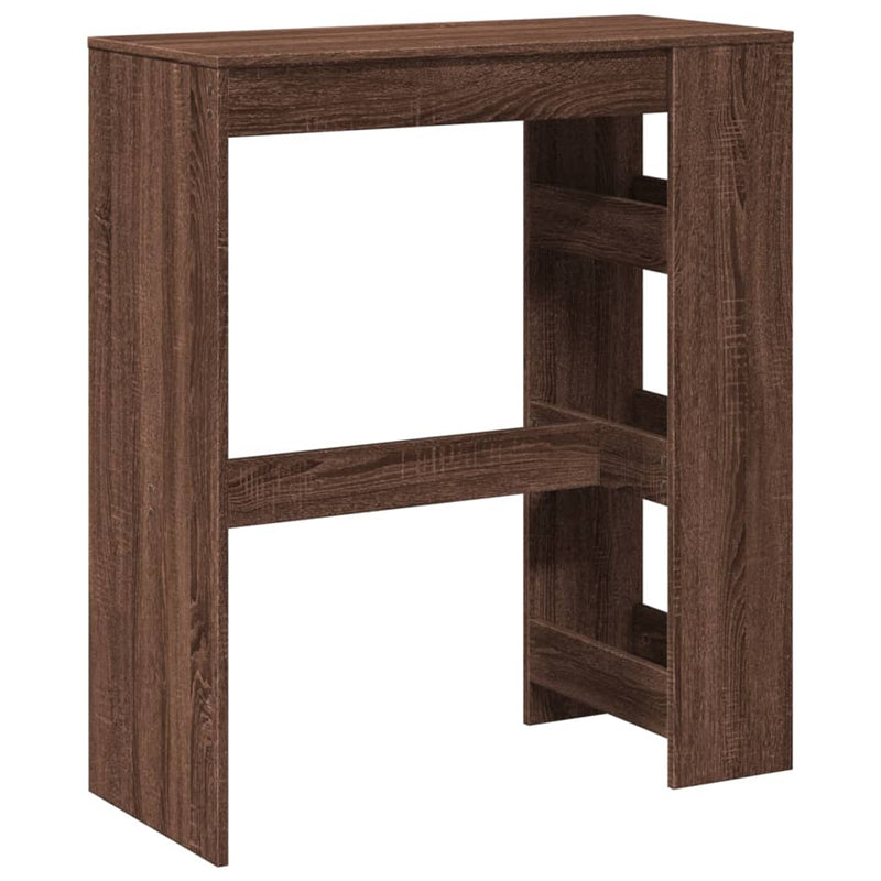 vidaXL barna tölgy szerelt fa tárolórekeszes bárasztal 90x40x103,5 cm