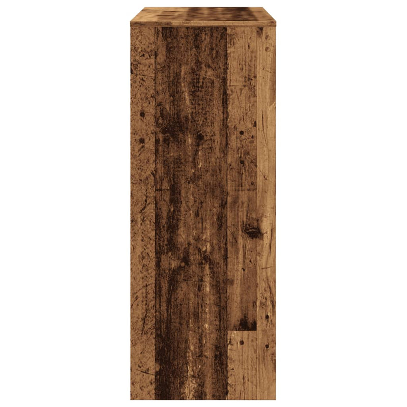 vidaXL antik fa színű szerelt fa bárasztal tárolókkal 90x40x103,5 cm