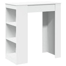 vidaXL fehér szerelt fa tárolórekeszes bárasztal 95 x 47 x 103,5 cm