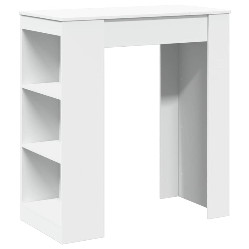 vidaXL fehér szerelt fa tárolórekeszes bárasztal 95 x 47 x 103,5 cm