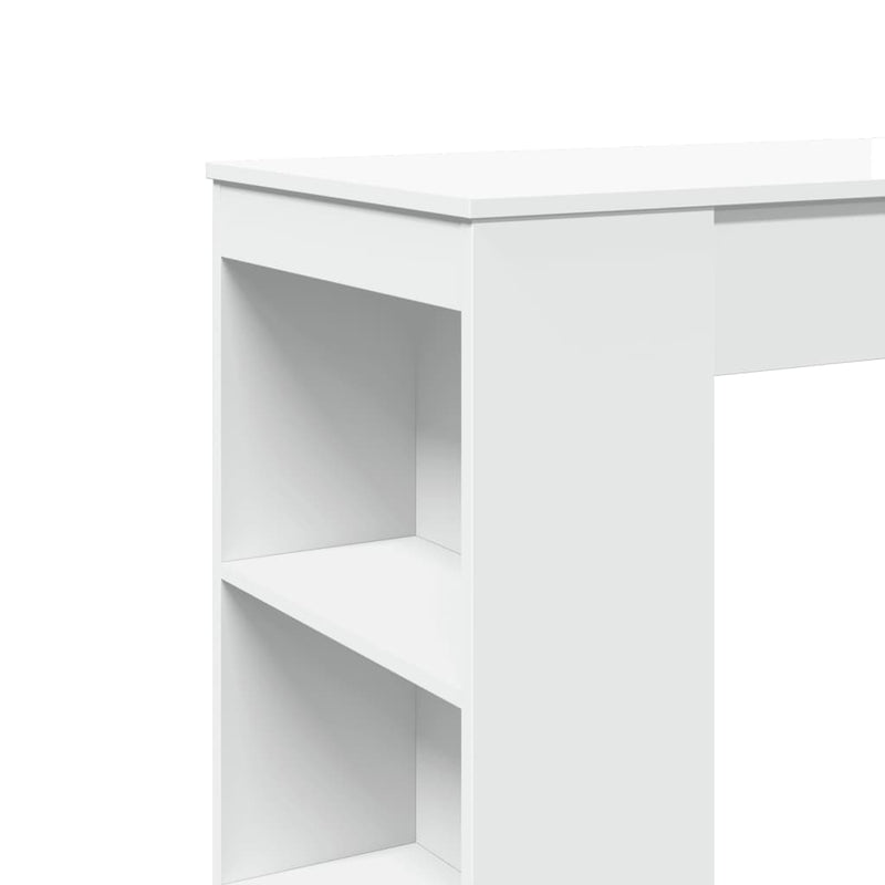 vidaXL fehér szerelt fa tárolórekeszes bárasztal 95 x 47 x 103,5 cm