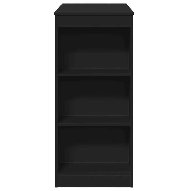 vidaXL fekete szerelt fa tárolórekeszes bárasztal 95 x 47 x 103,5 cm