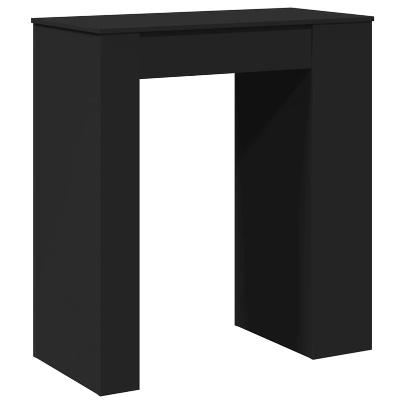 vidaXL fekete szerelt fa tárolórekeszes bárasztal 95 x 47 x 103,5 cm