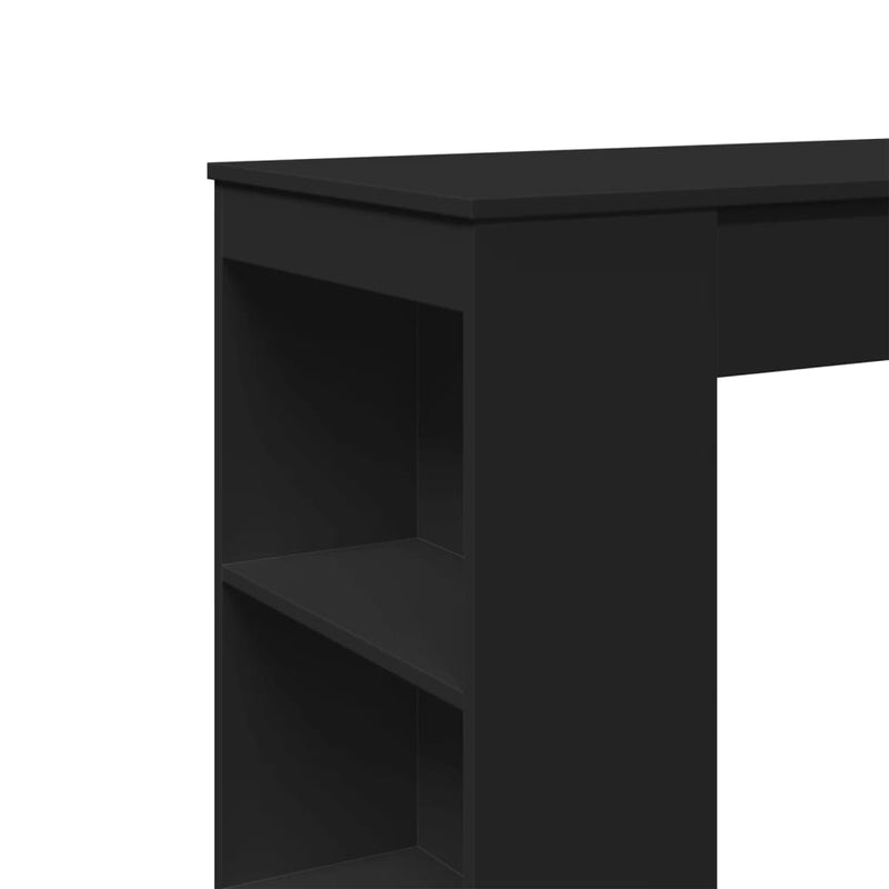 vidaXL fekete szerelt fa tárolórekeszes bárasztal 95 x 47 x 103,5 cm