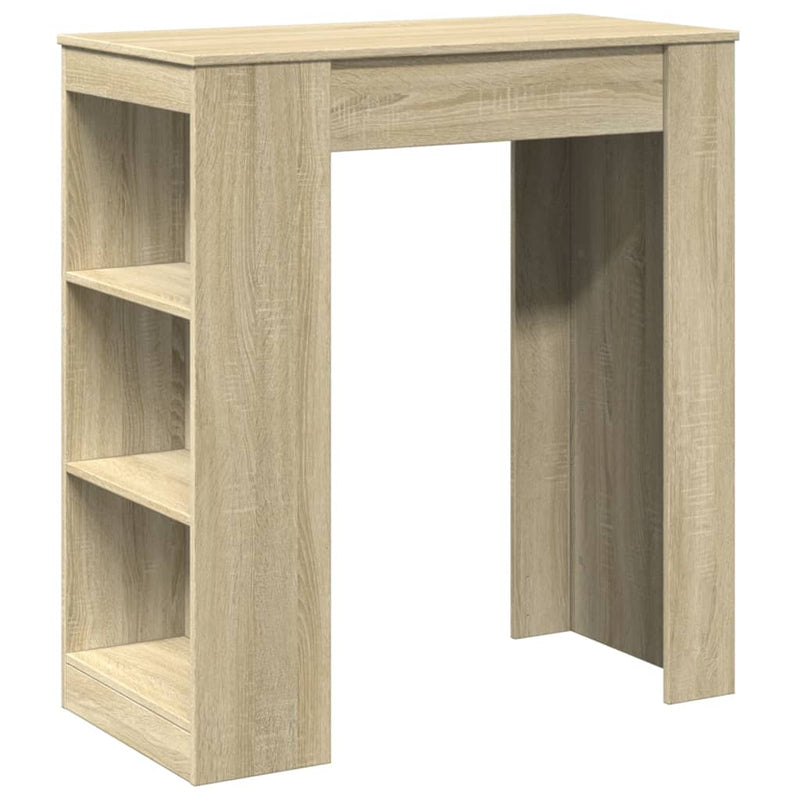 vidaXL sonoma tölgy szerelt fa bárasztal tárolókkal 95 x 47 x 103,5 cm