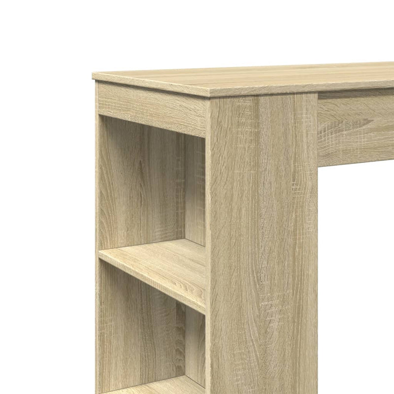 vidaXL sonoma tölgy szerelt fa bárasztal tárolókkal 95 x 47 x 103,5 cm