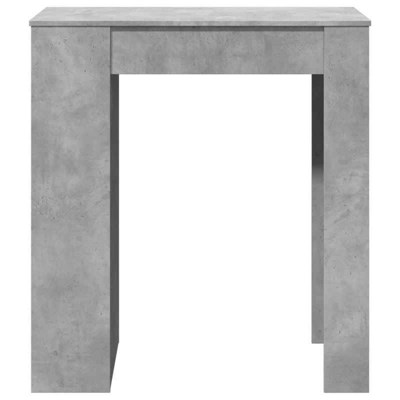 vidaXL betonszürke szerelt fa tárolórekeszes bárasztal 95x47x103,5 cm