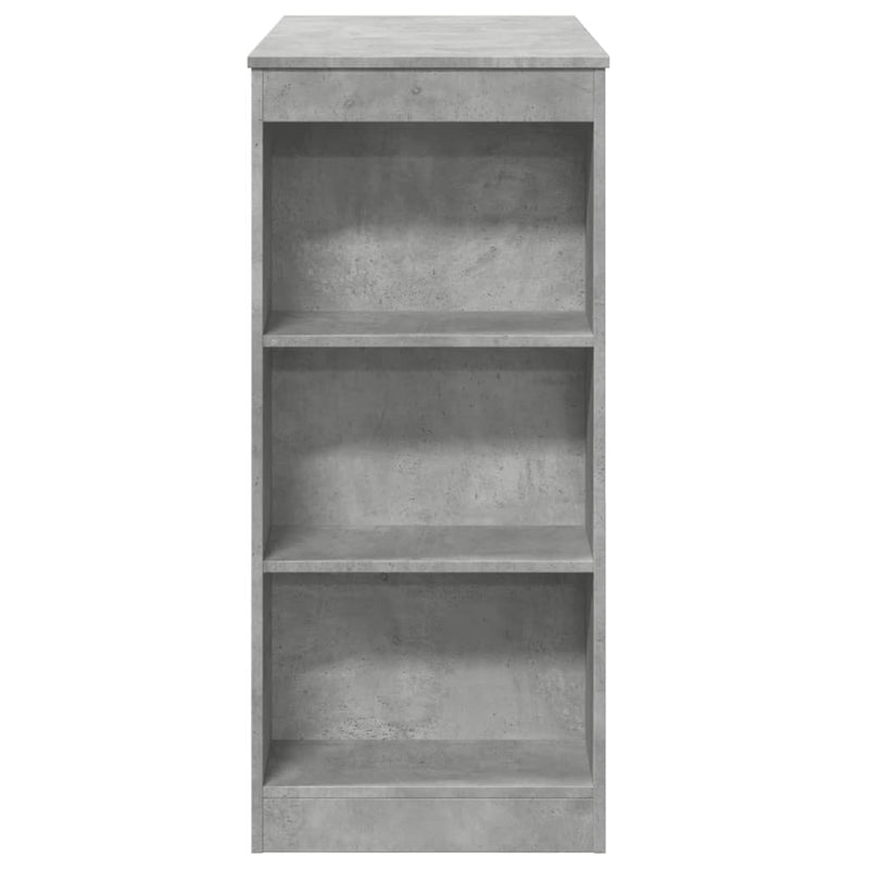 vidaXL betonszürke szerelt fa tárolórekeszes bárasztal 95x47x103,5 cm