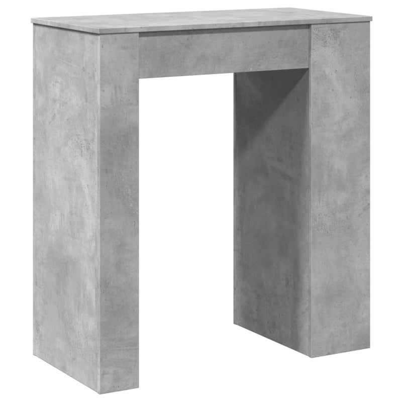 vidaXL betonszürke szerelt fa tárolórekeszes bárasztal 95x47x103,5 cm