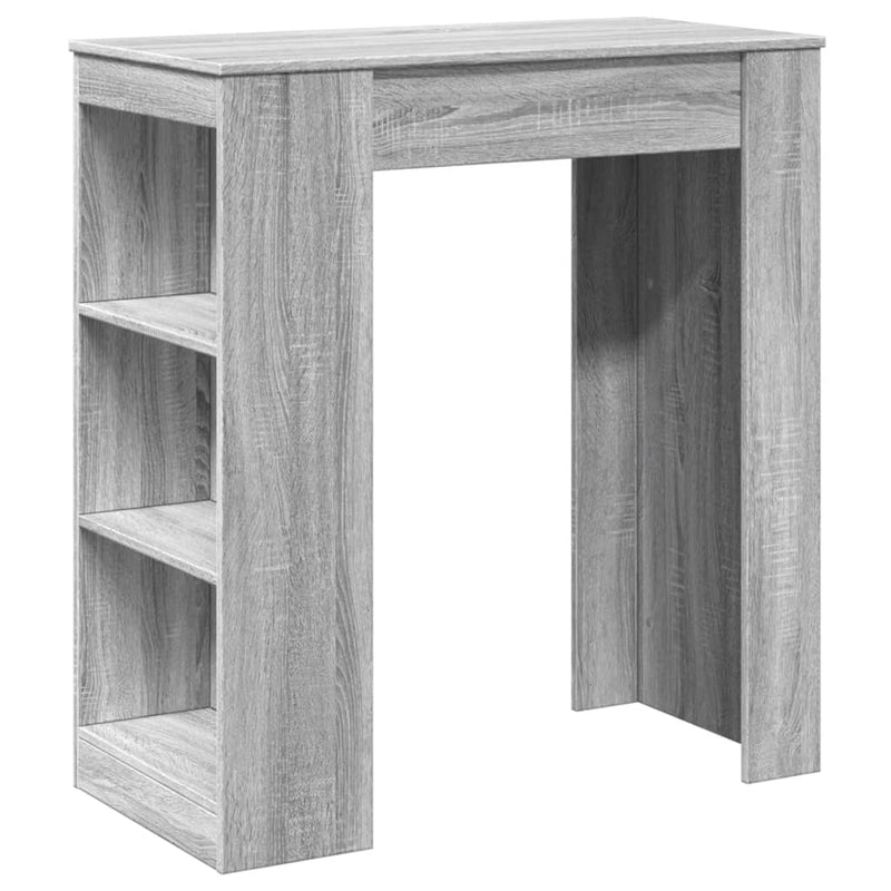 vidaXL szürke sonoma szerelt fa bárasztal tárolókkal 95x47x103,5 cm