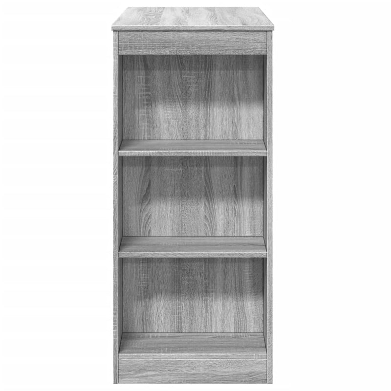 vidaXL szürke sonoma szerelt fa bárasztal tárolókkal 95x47x103,5 cm