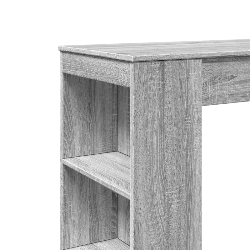 vidaXL szürke sonoma szerelt fa bárasztal tárolókkal 95x47x103,5 cm