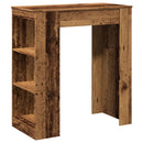 vidaXL antik fa színű szerelt fa bárasztal tárolókkal 95x47x103,5 cm