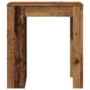 vidaXL antik fa színű szerelt fa bárasztal tárolókkal 95x47x103,5 cm