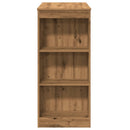 vidaXL kézműves tölgy szerelt fa bárasztal tárolókkal 95x47x103,5 cm