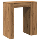 vidaXL kézműves tölgy szerelt fa bárasztal tárolókkal 95x47x103,5 cm