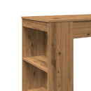 vidaXL kézműves tölgy szerelt fa bárasztal tárolókkal 95x47x103,5 cm